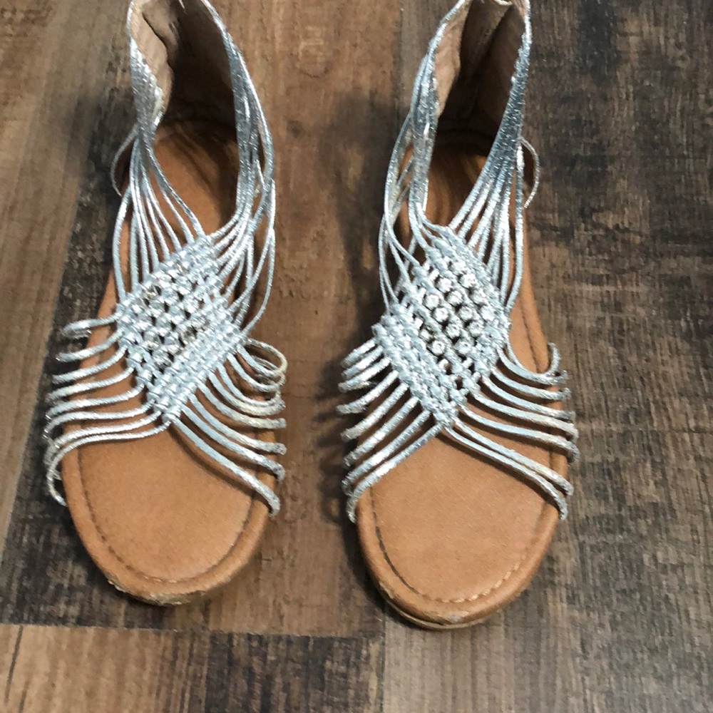 Pair of size 5 silver sandals